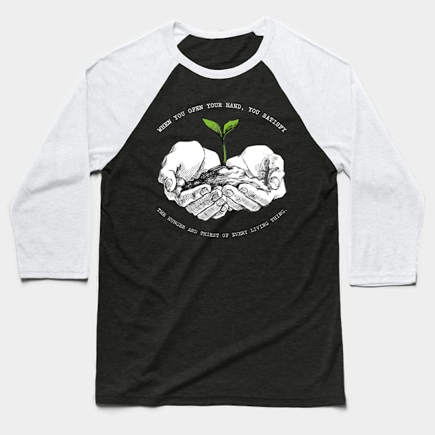 'The Hunger and Thirst Of Living Thing' Food and Water Relief Shirt Baseball T-Shirt by ourwackyhome